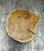 Măsuță cafea stejar cu inserții subtile de rășină - imagine 2