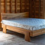Pat lemn masiv de stejar 220x190cm