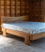 Pat lemn masiv de stejar 220x190cm