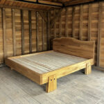 Pat lemn masiv de stejar 220x190cm