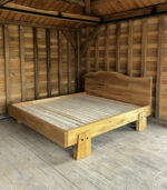 Pat lemn masiv de stejar 220x190cm - imagine 5