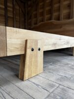 Pat lemn masiv de stejar 220x190cm - imagine 6