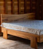 Pat lemn masiv de stejar 220x190cm - imagine 4