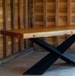 Masă stejar unicat cu finisaj natural -204x90cm - imagine 2