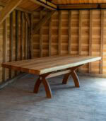 Masă 10 persoane stejar cu picioare lemn -260x110cm