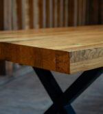 Masă stejar cu margini drepte -200x90cm - imagine 3