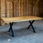 Masă stejar cu margini drepte -200x90cm