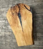 Măsuță cafea lemn de fag cu inserție răsină și conuri - imagine 3