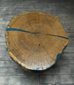 Măsuță cafea rustică din stejar - imagine 2