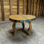 Măsuță cafea rustică din stejar