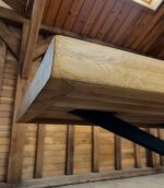 Masă 10 persoane stejar cu picioare metal-260x110cm - imagine 3