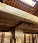 Masă 10 persoane stejar cu picioare lemn sculptate-260x110cm - imagine 2