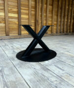 Măsuță cafea stejar unicat cu inserție rășină în nuanțe de albastru - imagine 3