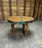 Măsuță cafea rustică din stejar - imagine 3