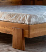 Pat lemn masiv de stejar 220x190cm - imagine 3