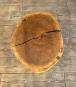 Măsuță cafea stejar cu inserție de rășină - 80x62x6 cm - imagine 3