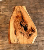 Măsuță cafea stejar cu inserție de rășină - 97x60x4 cm - imagine 3