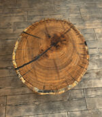 Măsuță de cafea stejar masiv „Black Onyx”” – 85x75x7 cm - imagine 2