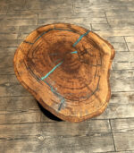 Măsuță de cafea stejar masiv „Blue River” – 83x75x7 cm - imagine 2