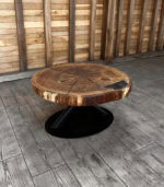 Măsuță de cafea Stejar Masiv „Epic Center” – 84x84x7 cm