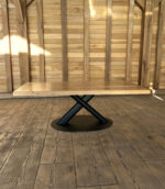 Măsuță cafea ulm cu inserție de rășină - 124x58 cm - imagine 3