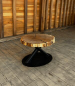 Măsuță de cafea Stejar Masiv „Solid Block” – 70x59x6 cm - imagine 3