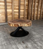 Măsuță de cafea stejar masiv „Blue River” – 83x75x7 cm - imagine 3