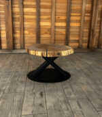 Măsuță de cafea Stejar Masiv „Solid Block” – 70x59x6 cm - imagine 4