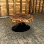 Măsuță de cafea stejar masiv „Blue River” – 83x75x7 cm