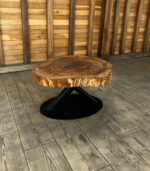 Măsuță de cafea stejar masiv „Blue River” – 83x75x7 cm