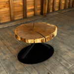 Măsuță de cafea Stejar Masiv „Solid Block” – 70x59x6 cm