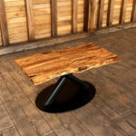 Măsuță cafea stejar cu inserții de rășină - 90x50x3 cm