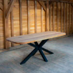 Masă dining "Spider" din stejar masiv soft edges – 200x90 cm