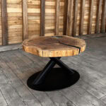 Măsuță de cafea Stejar Masiv „Eclipse Oak” – 76x67x6 cm