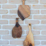 Set 3 tocătoare Deep Forest Fragments din nuc masiv - 36x18 cm