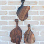 Set de 3 tocătoare Deep Forest Fragments din nuc masiv - 35x18 cm