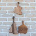 Set 3 tocătoare Deep Forest Fragments din nuc masiv - 37x18 cm