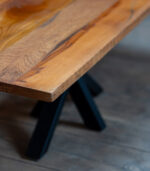 Măsuță cafea Duo-Tone din stejar și fag Masiv – 135x60 cm - imagine 3