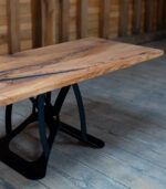 Onyx Prism – măsuță de cafea cu inserții rășină neagră - 130x55 cm - imagine 4