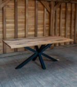 Linear Ash - Masă dining frasin masiv cu inserții de rășină -  190x90 cm