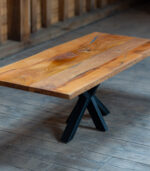 Măsuță cafea Duo-Tone din stejar și fag Masiv – 135x60 cm - imagine 4