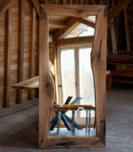 Regal Walnut – Oglindă din lemn masiv de nuc - 191x92 cm - imagine 4