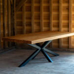 Masă 8 persoane din ulm masiv "Ulmus Grandis" - 200x100 cm