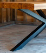 Masă 8 persoane din ulm masiv "Ulmus Grandis" - 200x100 cm - imagine 2