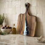 Walnut Grand Horizon – Platou XL din nuc masiv și rășină - 48x35 cm