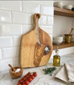 Platou „Ash Flow” din frasin masiv și inserții de rășină – 47x30 cm - imagine 2