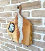 Platou „Ash Drift 43” – Frasin masiv cu inserții de rășină - 43x34 cm - imagine 2