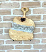 Platou „Ash Aura 40” – Frasin masiv și rășină epoxidică - 40x28 cm