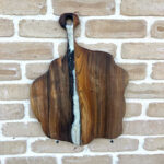 Walnut Terra XL – Platou de Servire din nuc masiv cu rășină - 48x35 cm