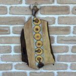 Platou „Walnut Mosaic XL” – Rondele de nuc și rășină - 50x26 cm